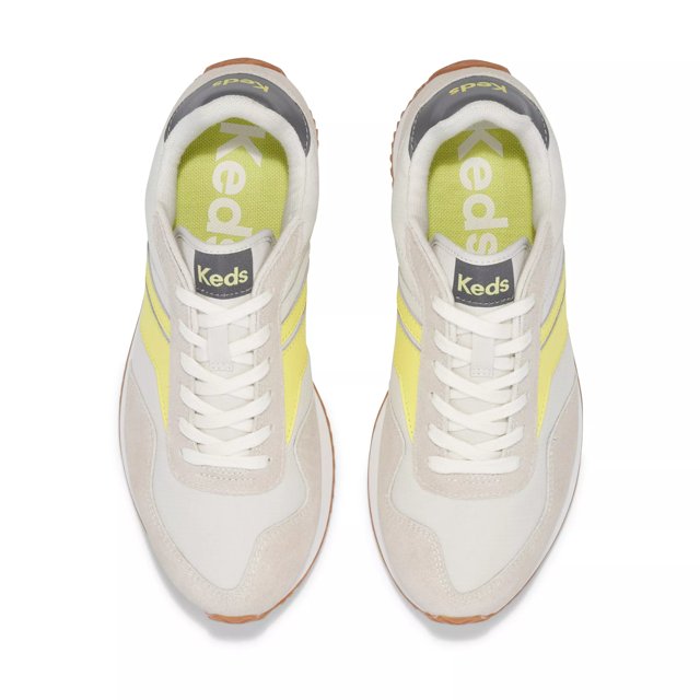 Grey keds with yellow laces discount